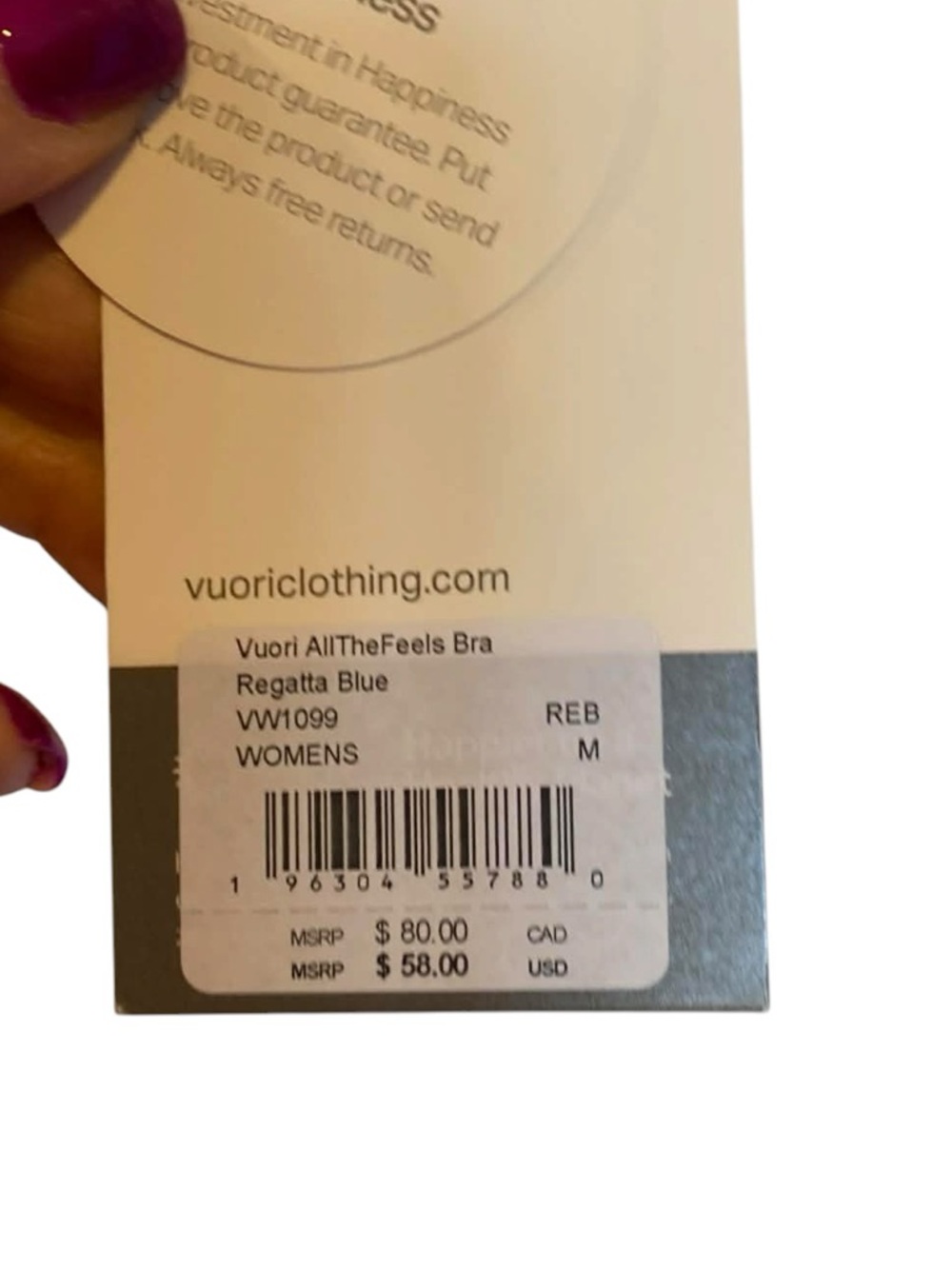 NWT Vuori all the feels leggings & bra set REGATTA BLUE Size M - Picture 6 of 6